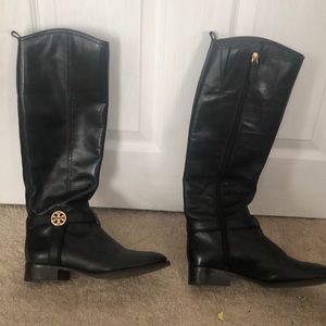 Tory Burch Black Riding Boots